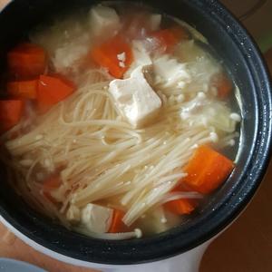 （宿舍减脂）咖喱豆腐汤的做法 步骤4