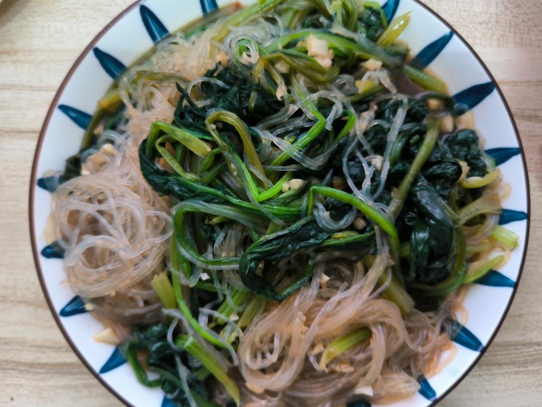 菠菜拌粉丝