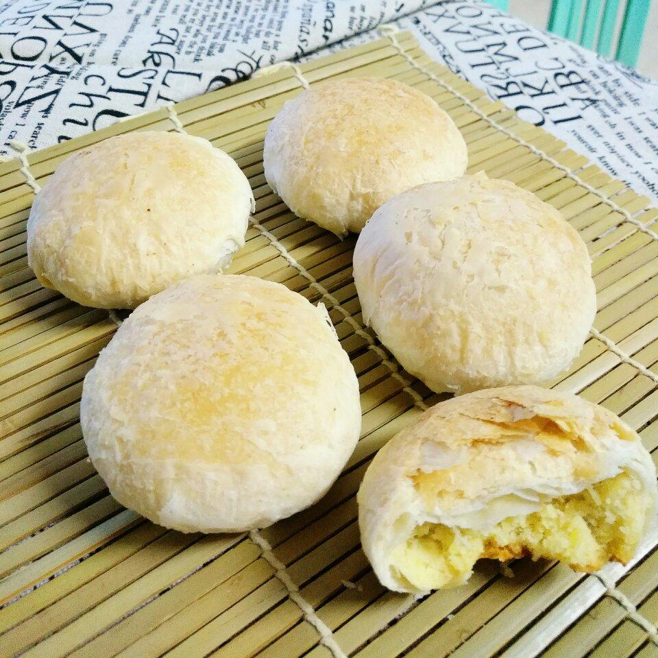 芬_6hpl做的酥皮绿豆饼 酥得掉渣渣