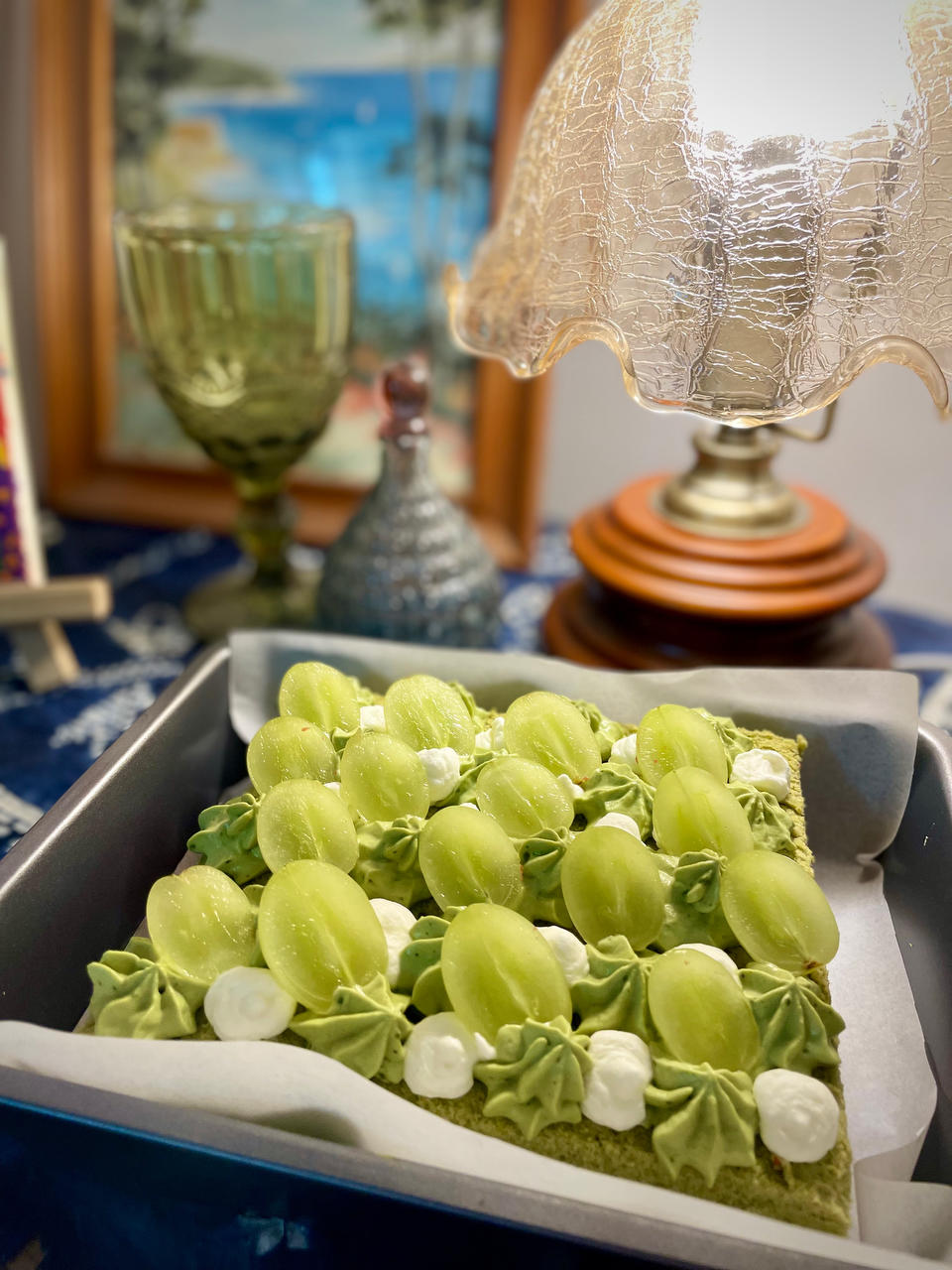 抹茶奶油蛋糕—做法简单颜值超高