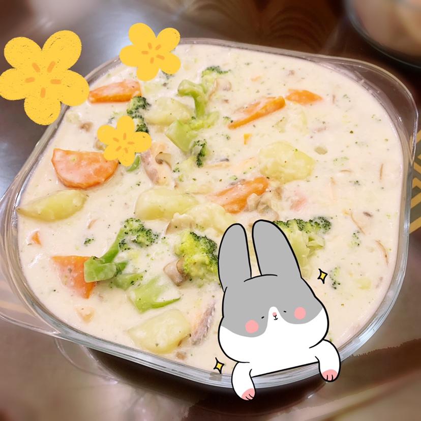 日剧🌟三星营养午餐😍三文鱼奶油炖菜🥣的做法 步骤5