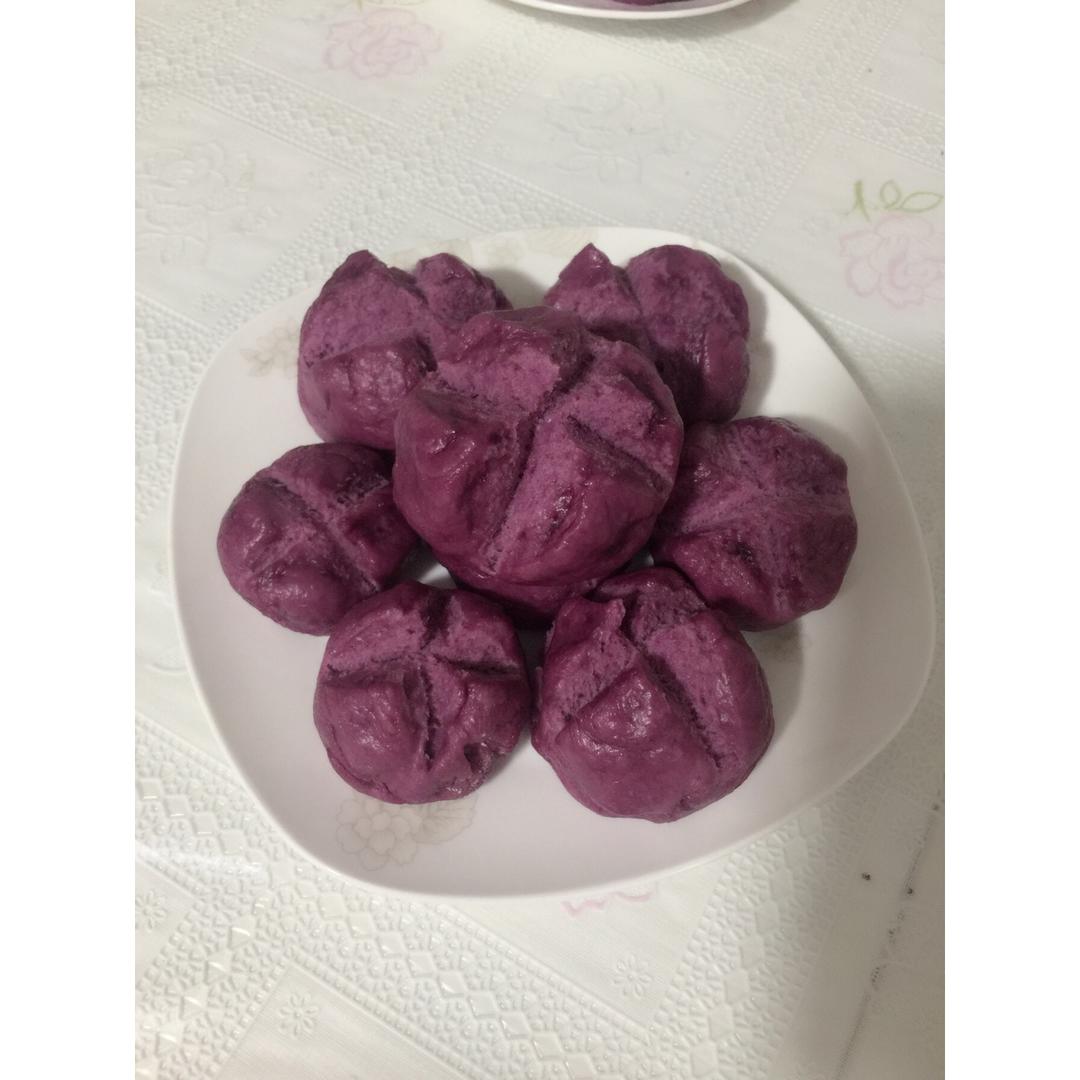 南瓜紫薯花样馒头