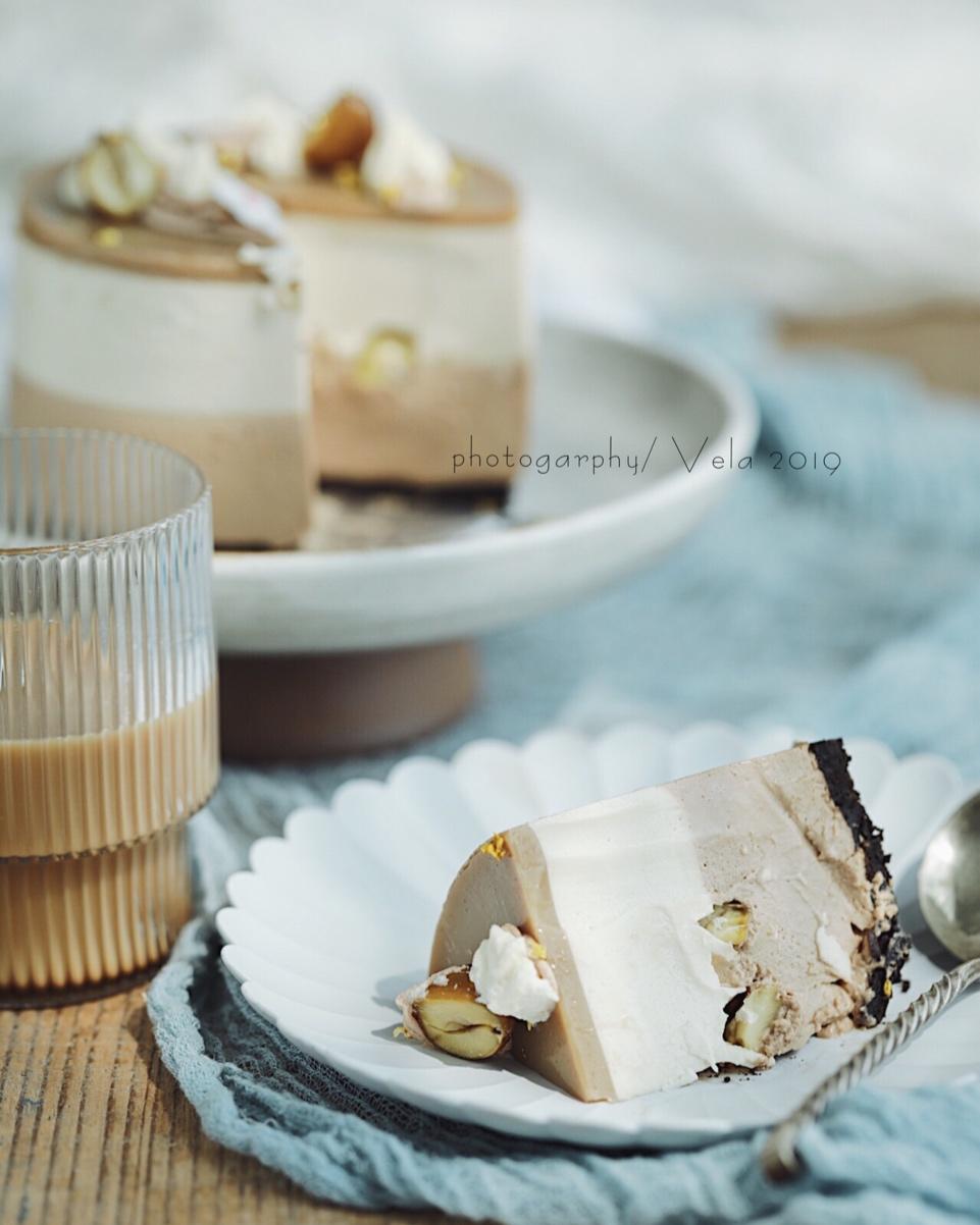 免烤箱❗️零失败❗️咖啡栗子慕斯蛋糕～（4寸）