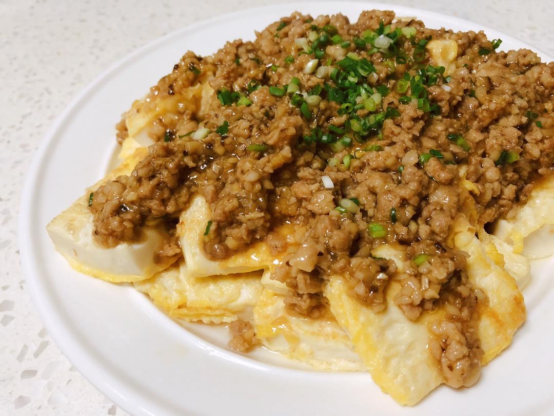 香菇肉末熊掌豆腐的做法