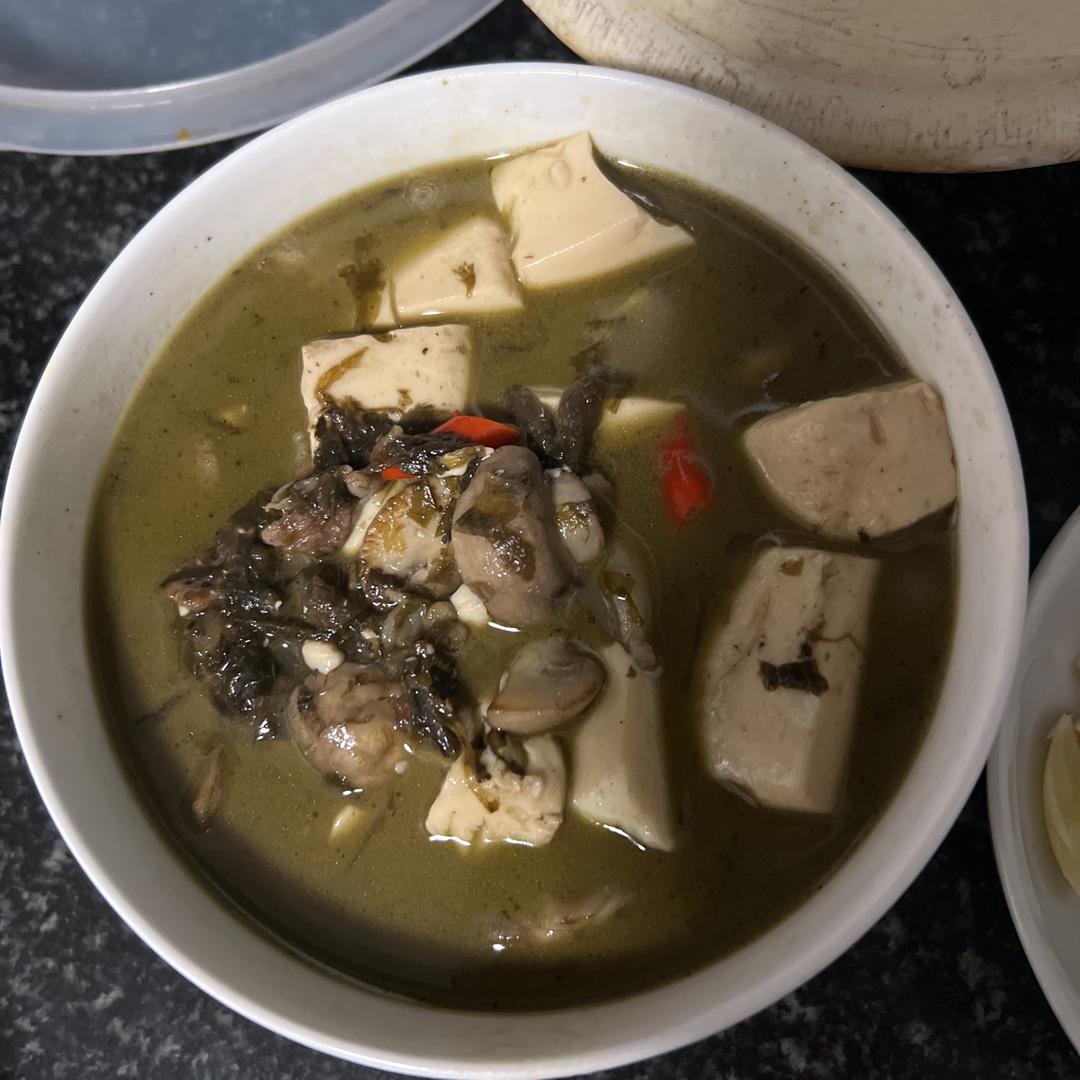 橄榄菜肉末烧豆腐