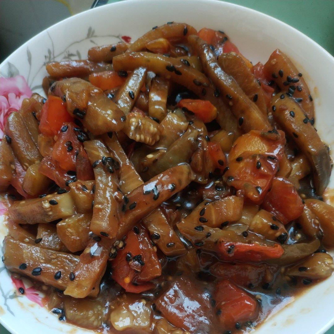 小美西红柿烧茄子