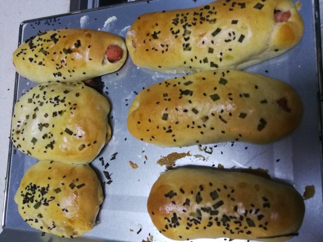 火腿肠早餐面包（一次发酵法）