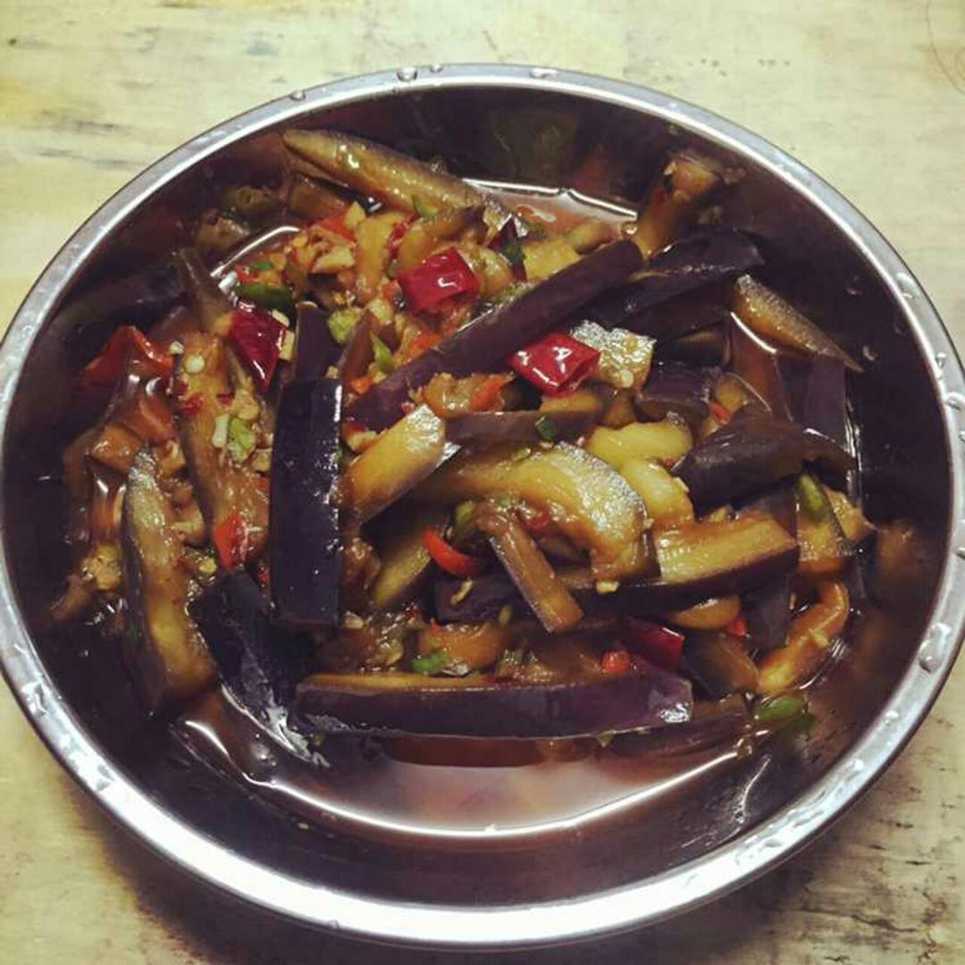 清辣茄子条的做法