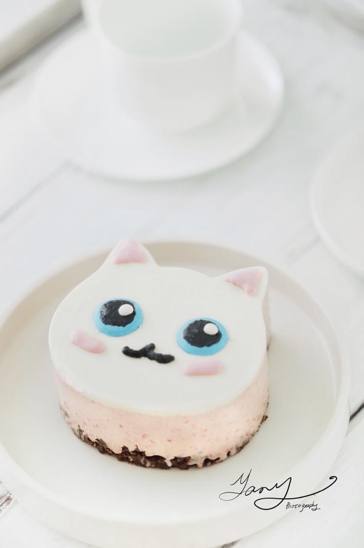 超可爱朗姆蔓越莓芝士猫猫蛋糕