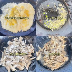 蘑菇炒鸡蛋	平菇这样炒，鲜美无比巨好吃的做法 步骤2