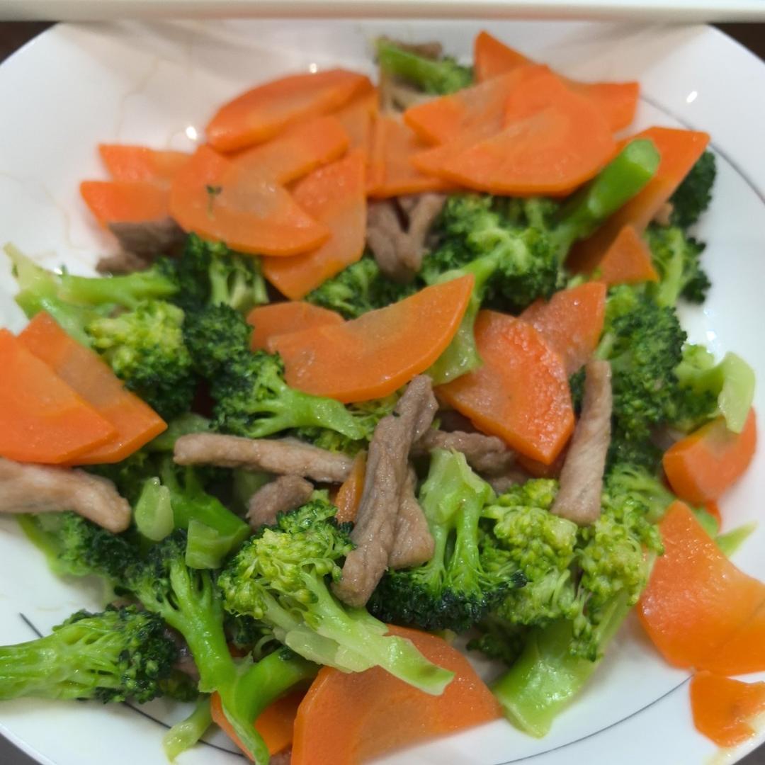 西兰花炒肉片