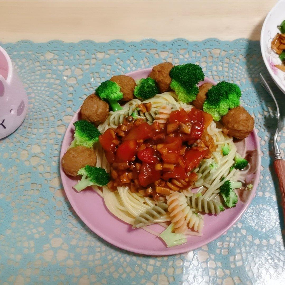 番茄🍅口蘑（配意面也超赞哦）