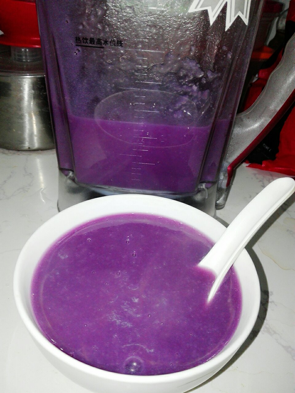 紫薯糯米银耳粥