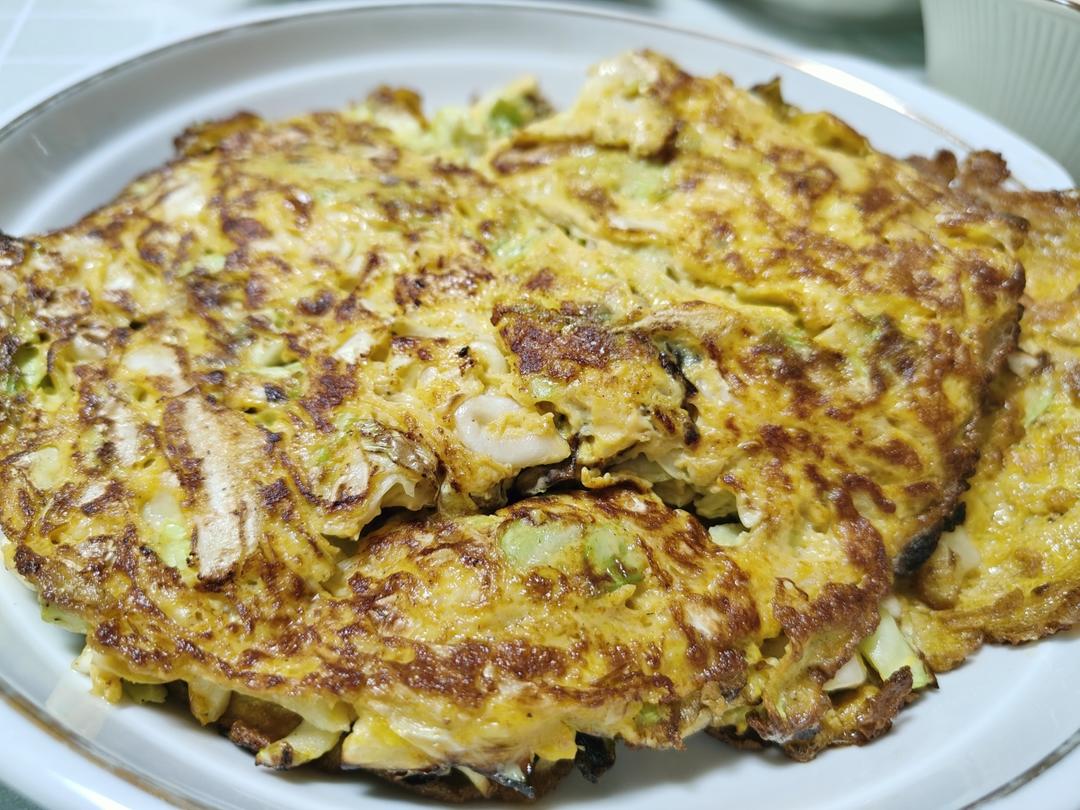 🔥一人食｜低卡减脂包菜鸡蛋饼（减肥党必学❗️）