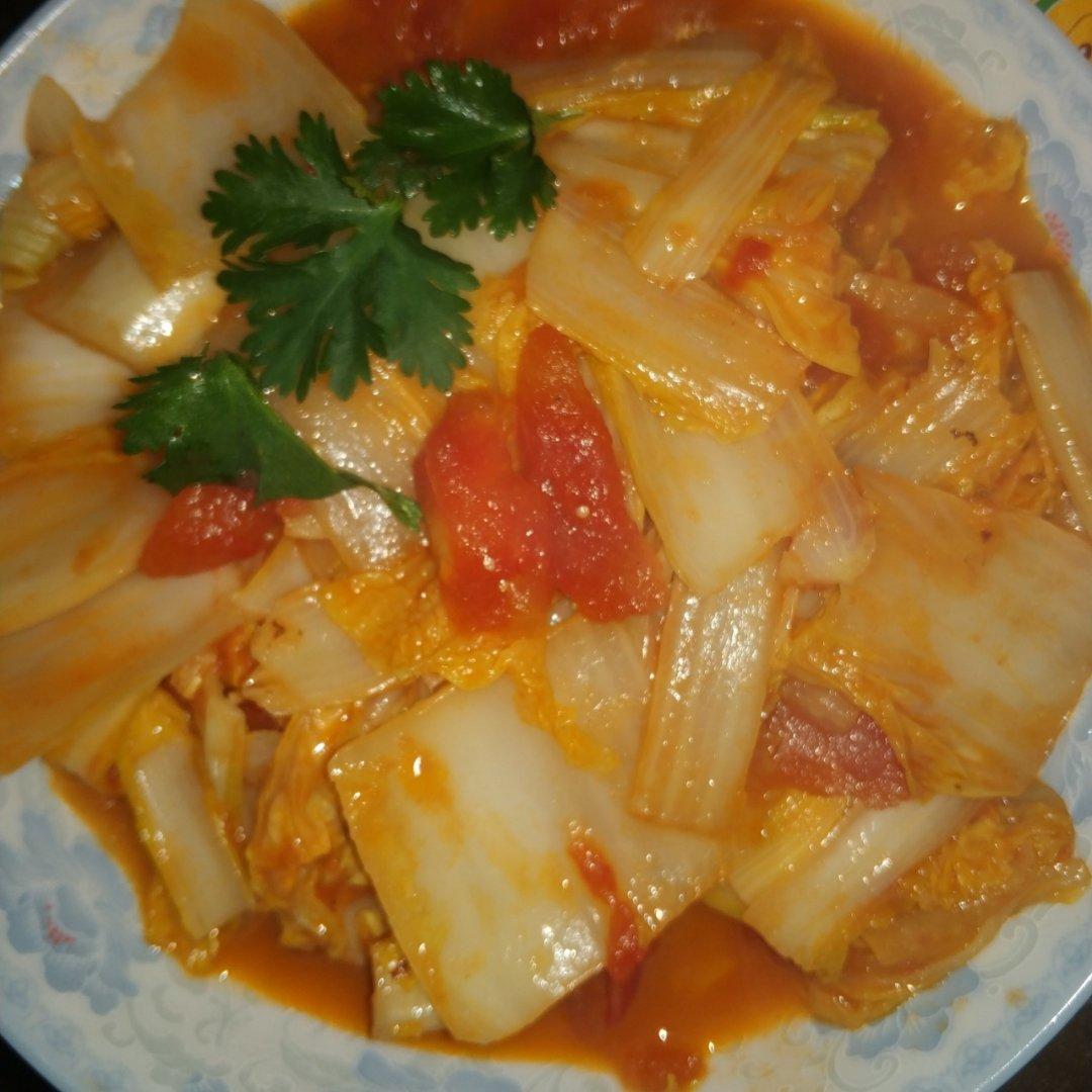娃娃菜西红柿