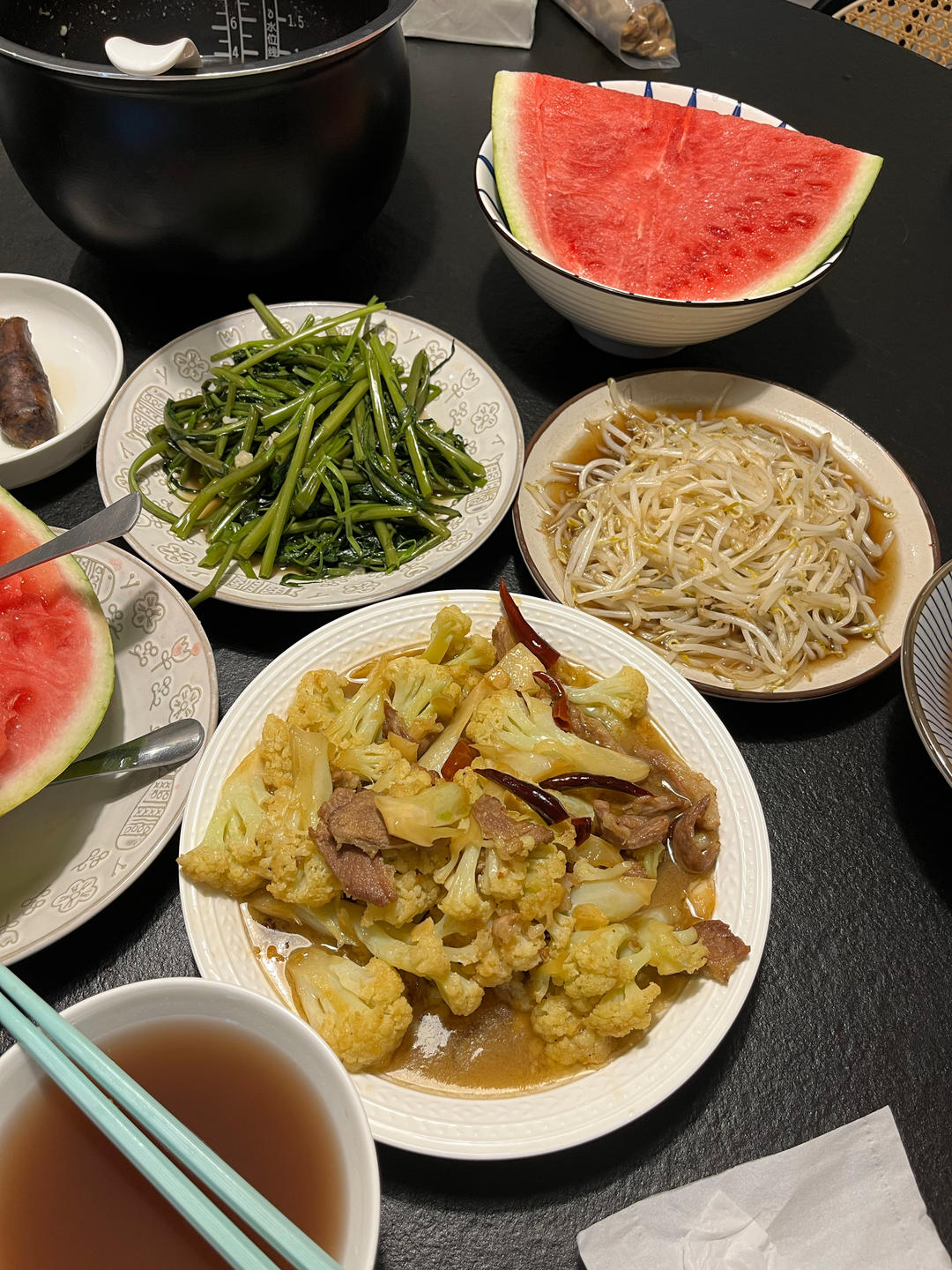 干煸菜花（花菜炒肉）