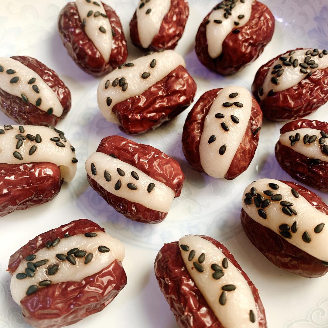 红枣夹糯米开口笑｜滋补甜品