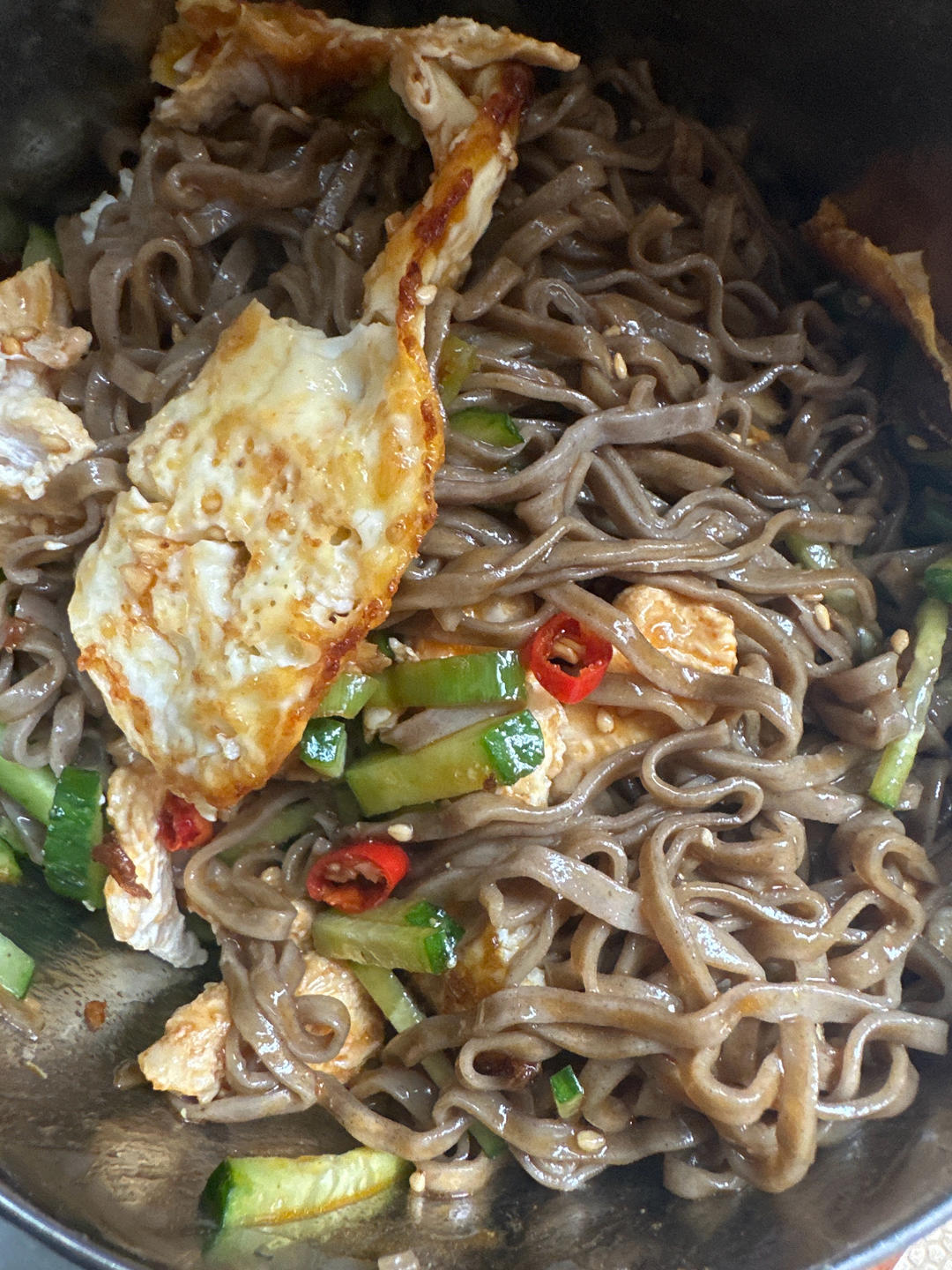 快手减脂餐❗️爆好吃的凉拌鸡丝荞麦面
