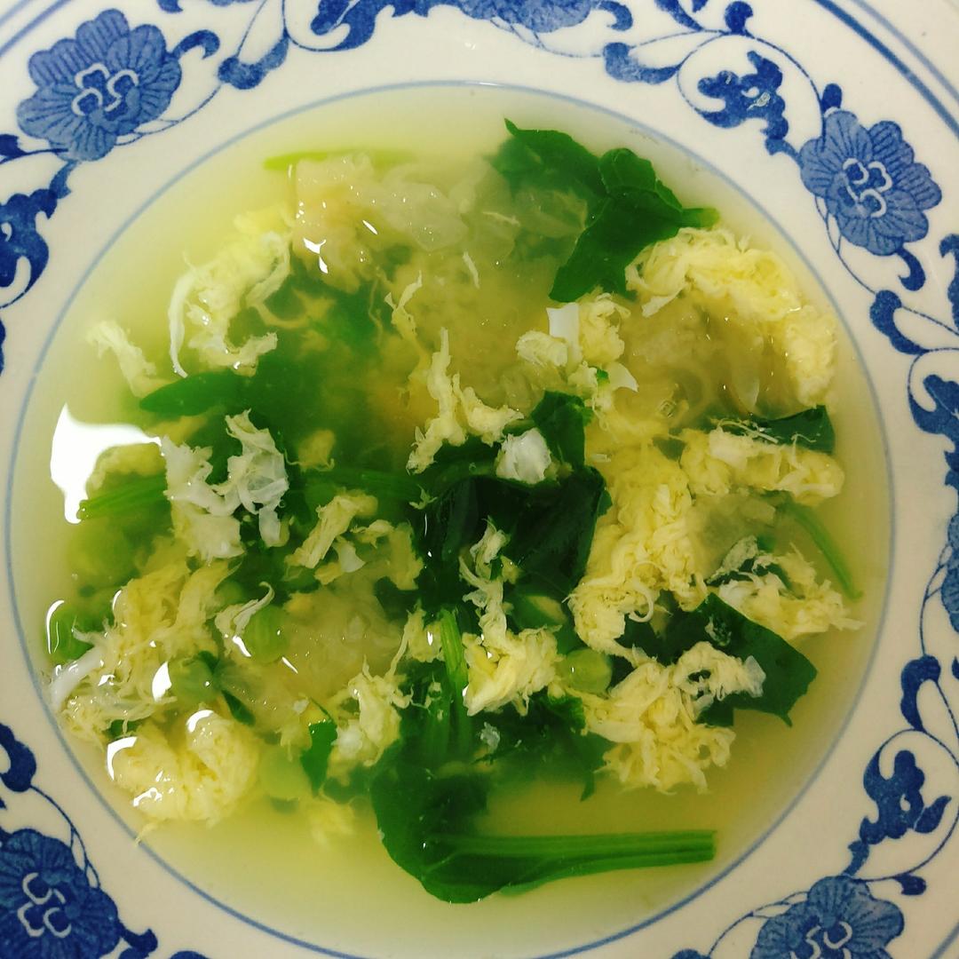 lan晓芳做的鲜蛋花菠菜汤