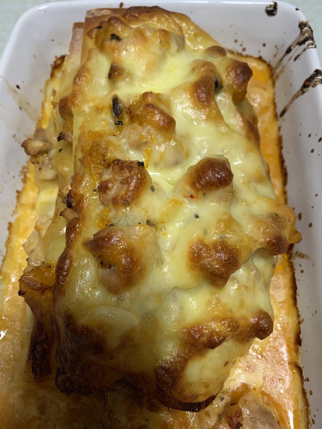 南瓜鸡肉千层面的做法