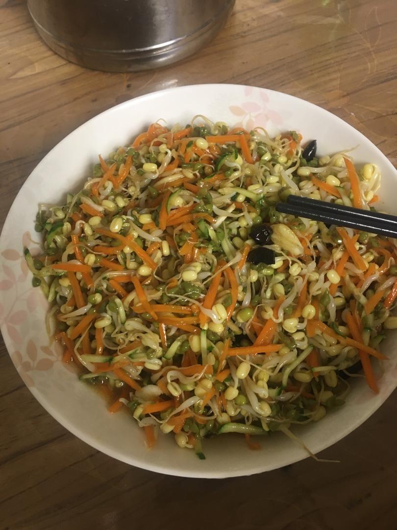 凉拌绿豆芽🥕酸甜爽口拌菜