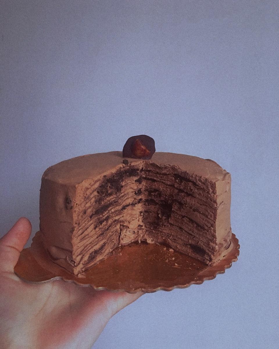 超浓郁香缇巧克力千层蛋糕（原创）