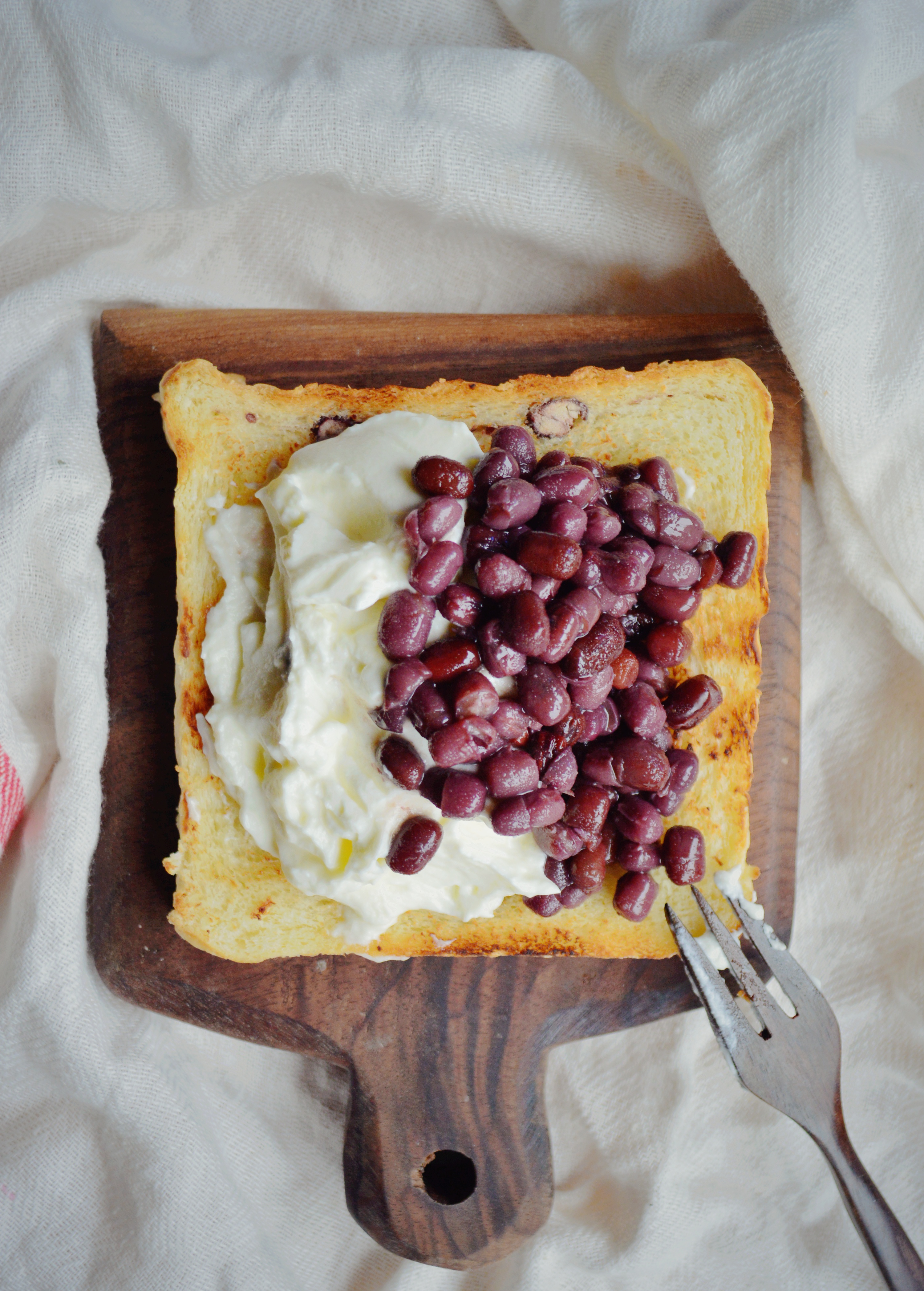 奶油红豆厚片