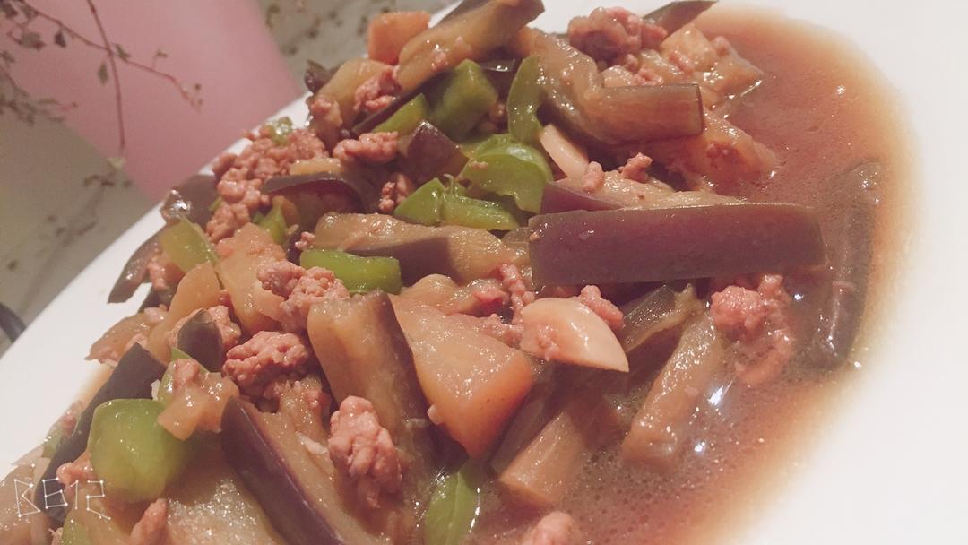 红烧肉沫茄子