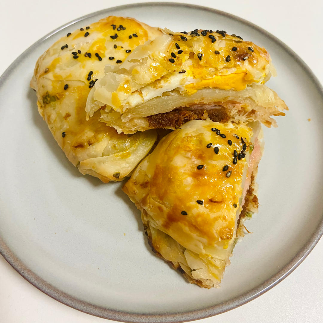 手抓饼早餐包，15分钟快手早餐，有手就会做，内容丰富好吃到犯规