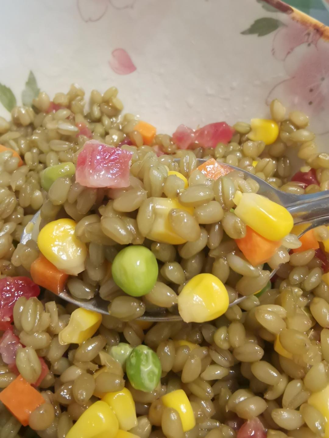 三色青麦仁（适合带便当点减脂餐）