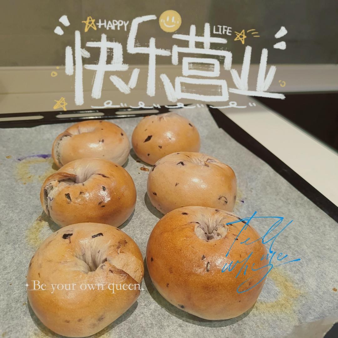 蓝莓🫐乳酪贝果🥯/步骤详细/简单好做