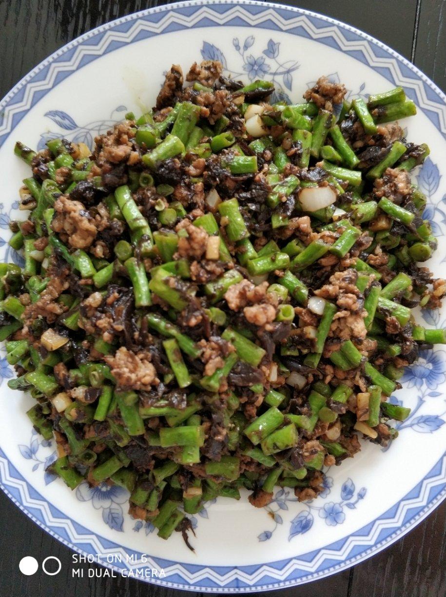 橄榄菜豆角肉沫（少油版）