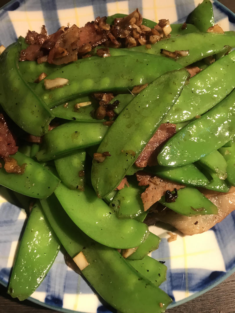 蒜炒培根荷兰豆