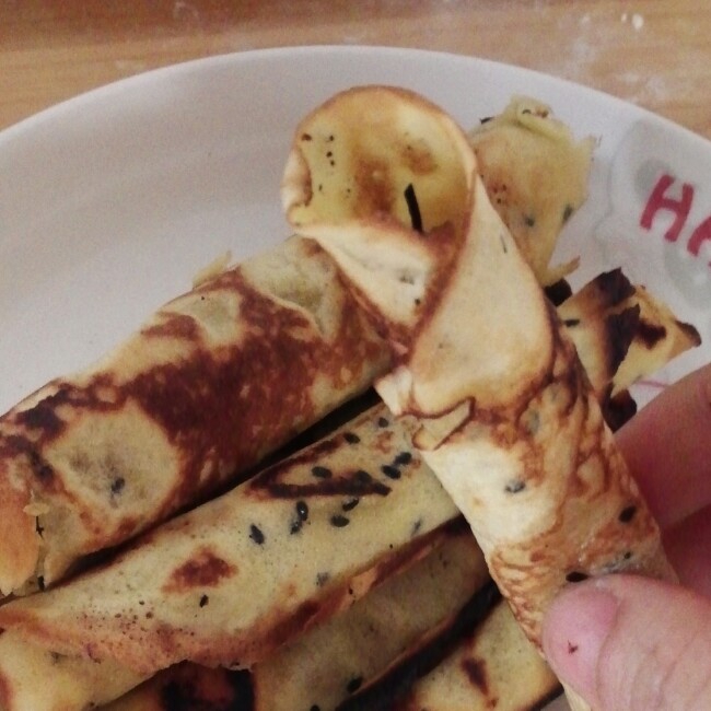 平底锅脆皮蛋卷