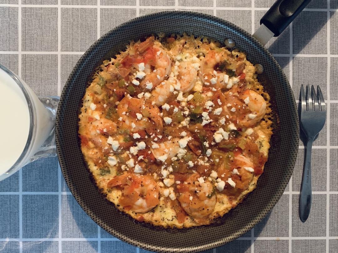 [Gordon Ramsay]虾仁菲达奶酪蛋饼Prawn and Feta Omelette