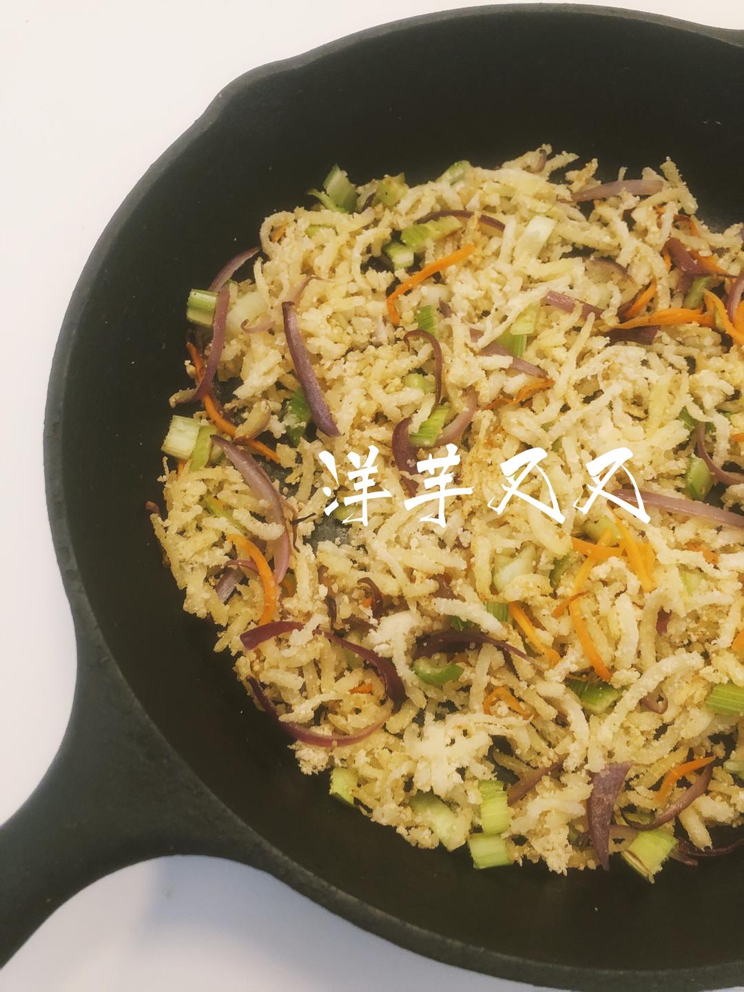 洋芋叉叉麦饭（简单快手健身餐）
