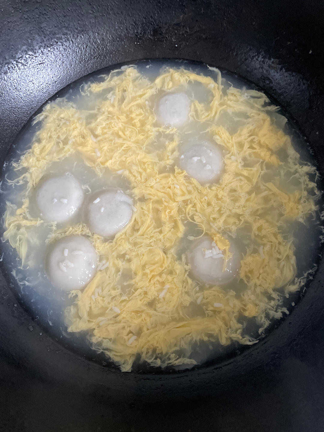 米酒汤圆蛋花汤