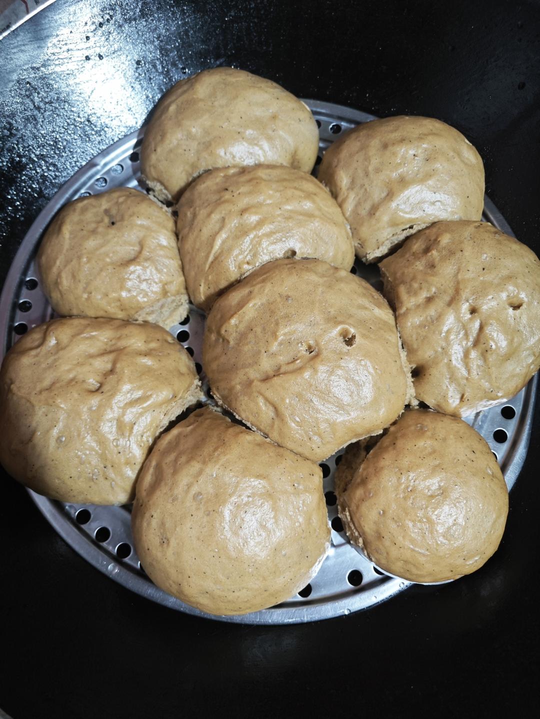 红糖开花馒头（无泡打粉）普通中筋面粉，低甜度有嚼劲