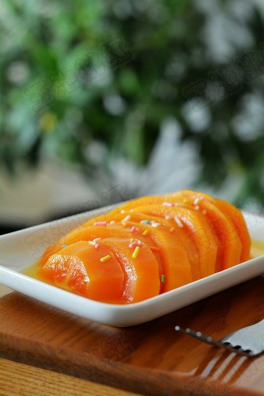 橙汁木瓜——一道非常美味的甜品