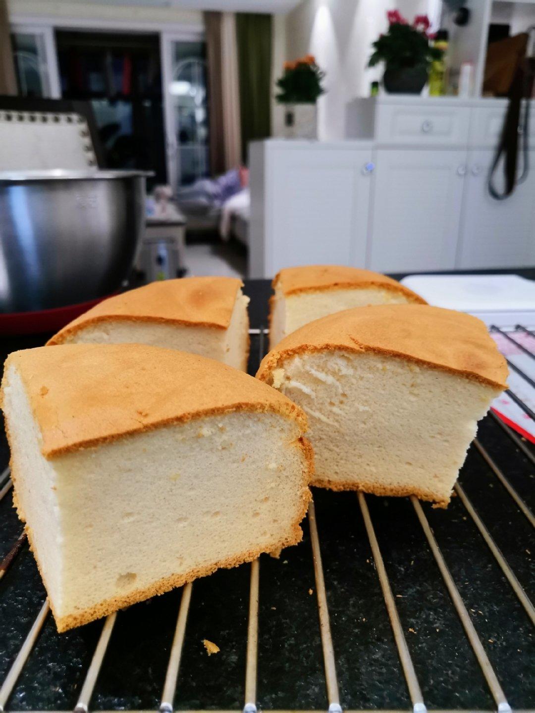 六寸戚风蛋糕胚（零失败）