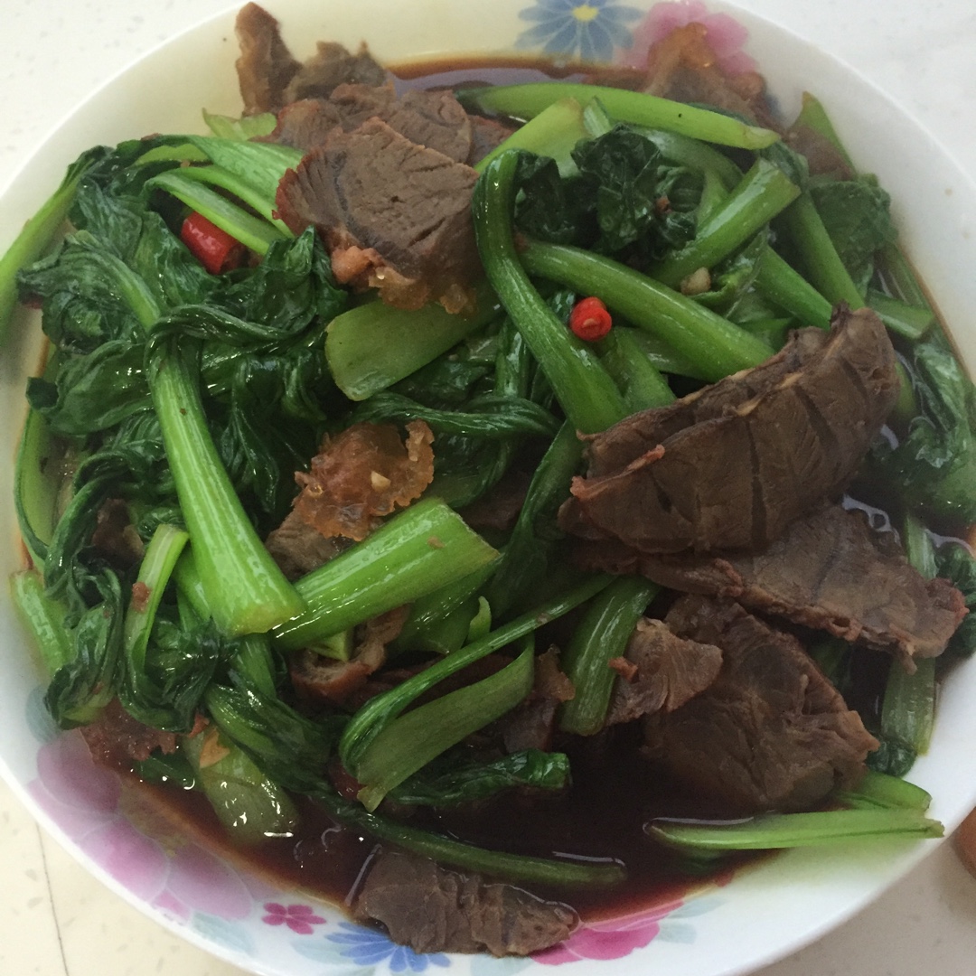 青菜烩牛肉