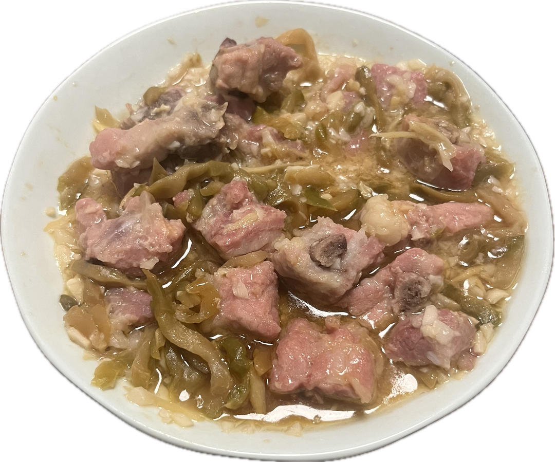 榨菜蒸排骨
