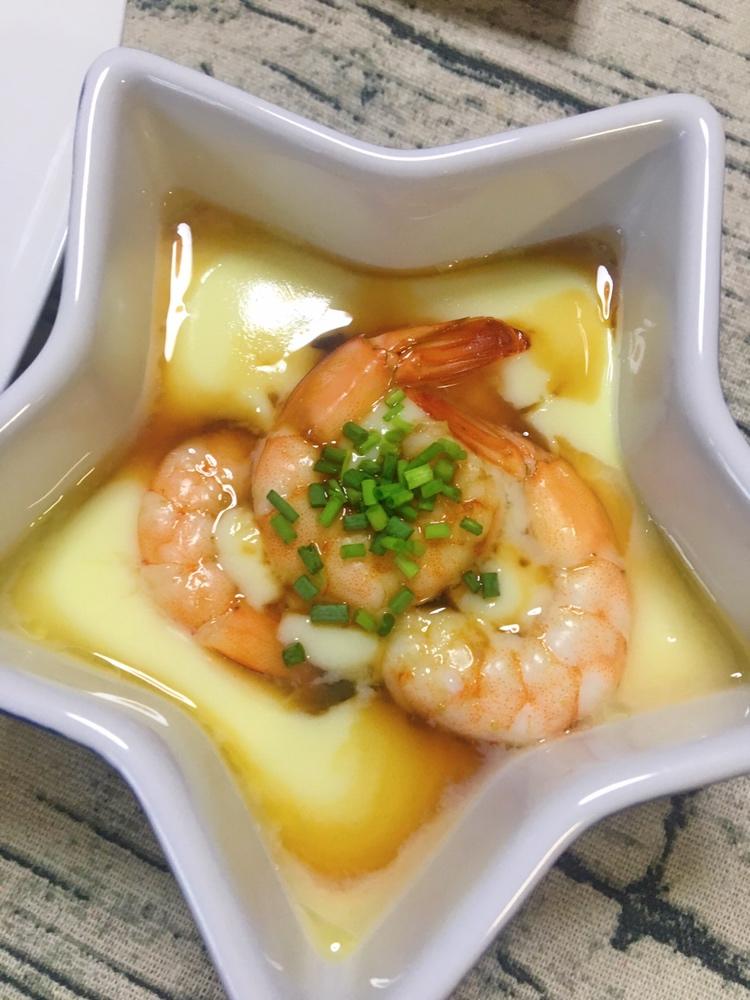 鲜虾蒸蛋