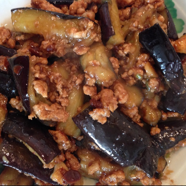 酱爆肉末茄子