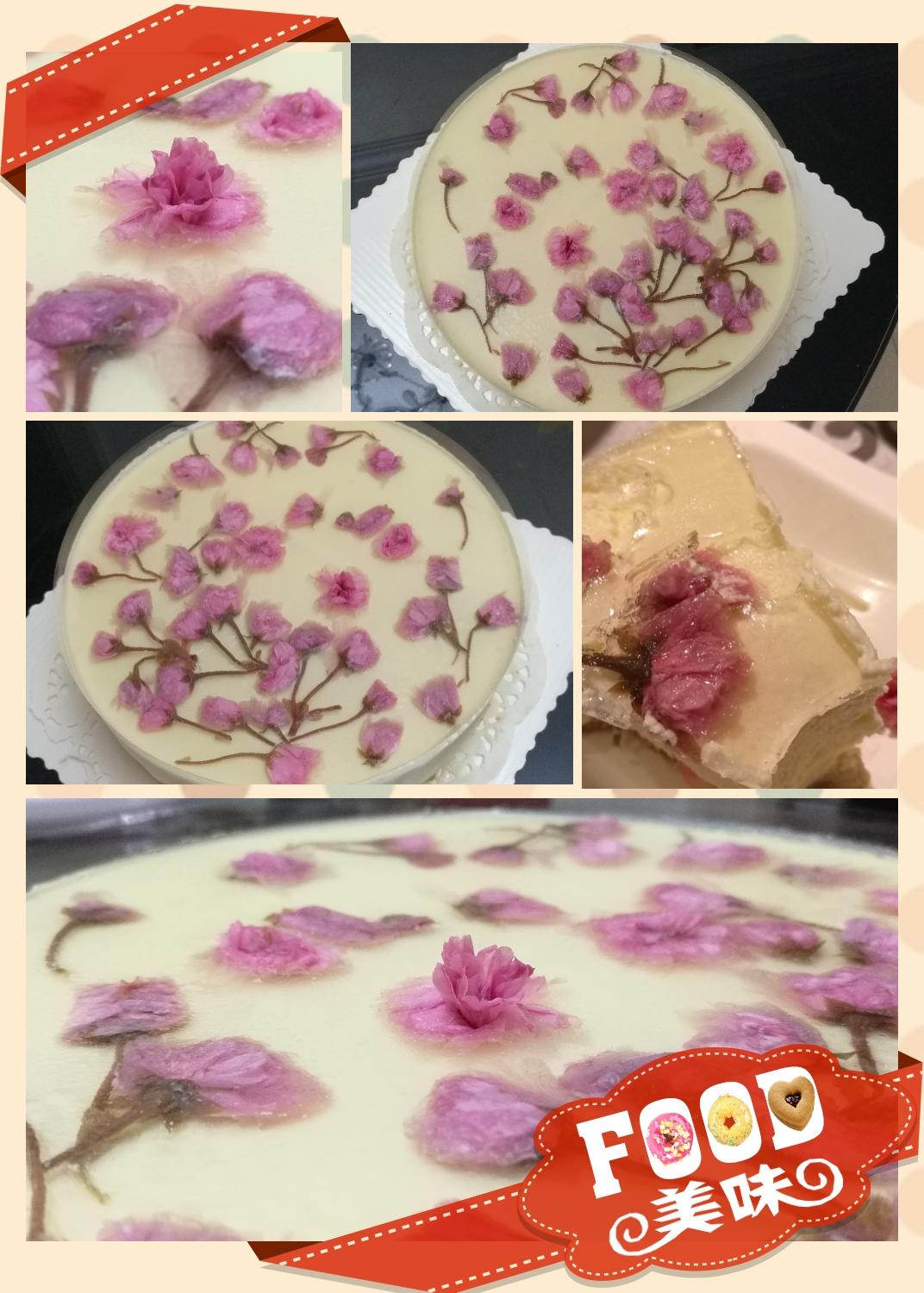 樱花芝士冻蛋糕的做法