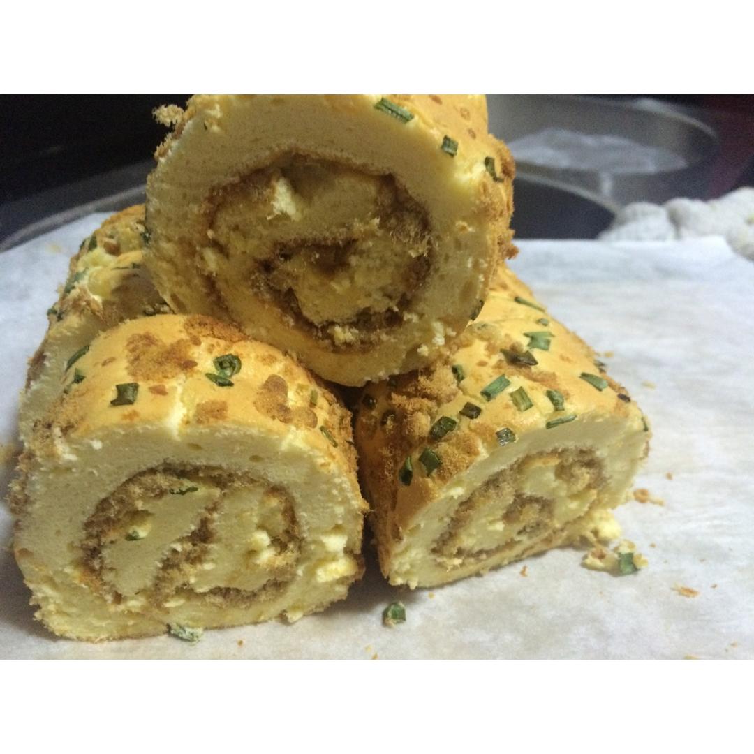 葱香肉松蛋糕卷