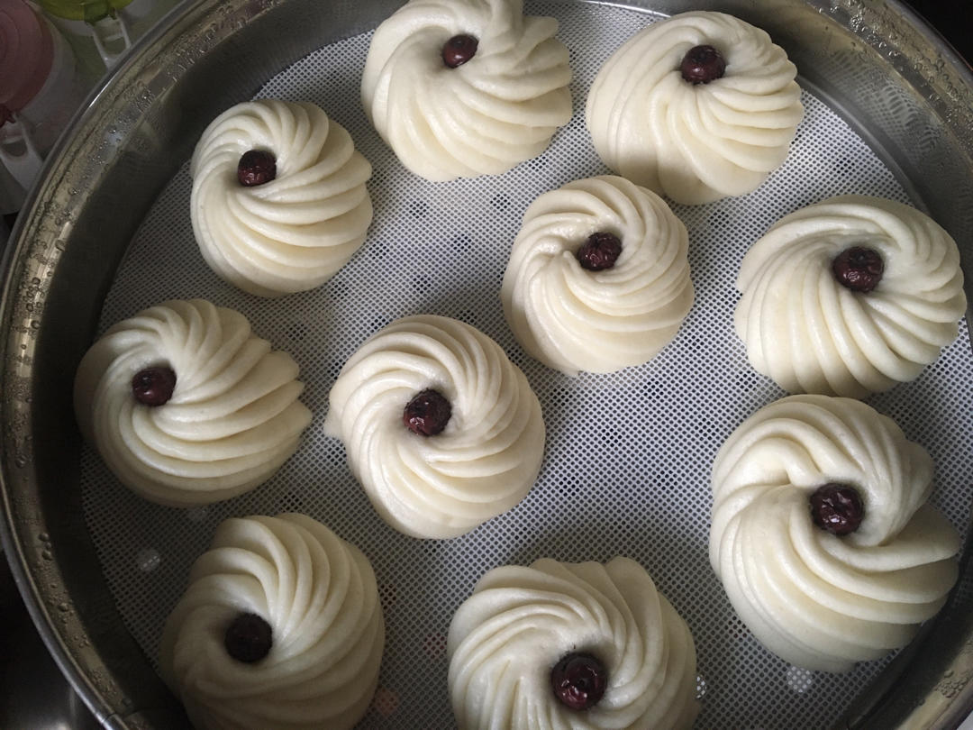 枣花馒头 造型馒头 好看又好吃 附细节视频详解