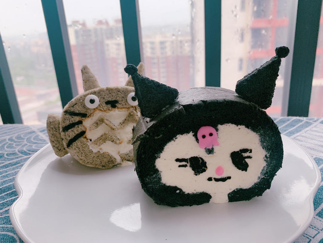 🖤库洛米💜竹炭粉蛋糕卷