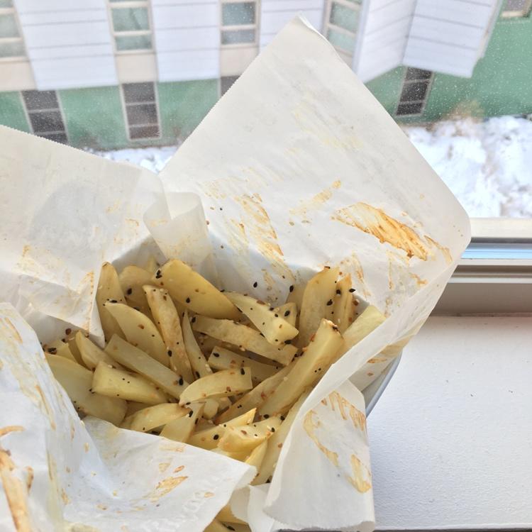 静雯儿做的无油健康烤薯条