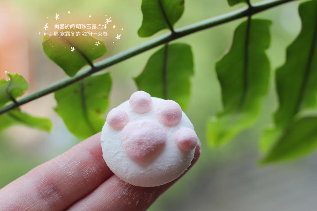 猫爪棉花糖（不用蛋清也能做棉花糖哦~）
